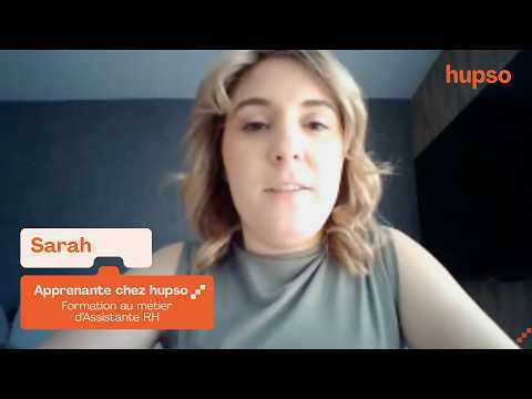 Sarah, apprenante assistante RH chez hupso